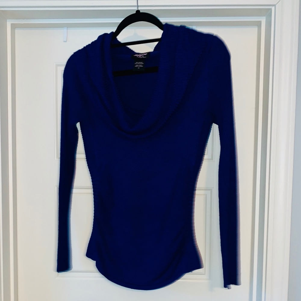 Cowl neck sweater. Royal blue. From Macy’s